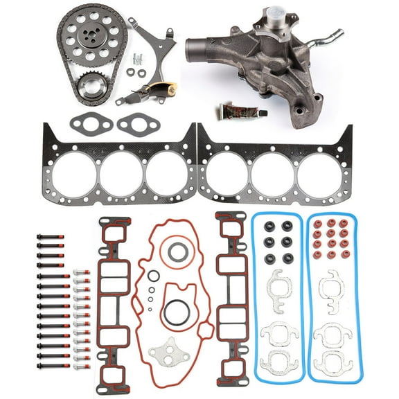 ECCPP Engine Replacement Timing Chain Kit Water Pump Full Gasket Sets Compatible with 1999 for GMC Sonoma 3-Door 4.3L SLS Extended Cab Pickup