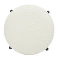 thumbnail image 6 of SAFAVIEH Couture Paisleigh Round Backless Counter Stool, Ivory/Black, 6 of 10
