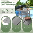 thumbnail image 5 of Costway Outdoor Bar Table All Weather HDPE Patio Table with Wood Grains Bistro Table Brown, 5 of 10