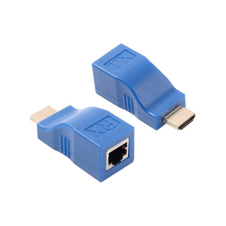 SatelliteSale HDMI Converter Over Ethernet RJ45 Cat 5e/6 Cable to 100 feet PVC Adapter - Walmart.com