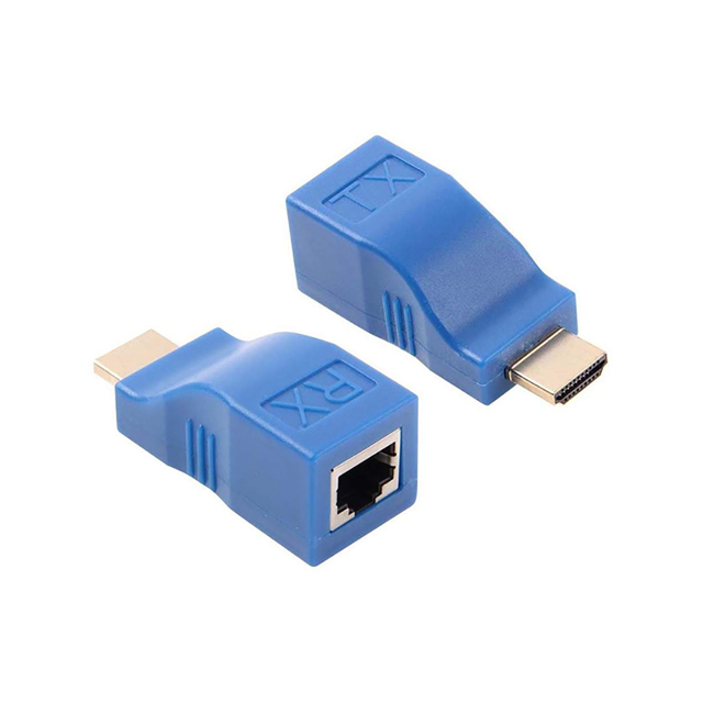 SatelliteSale HDMI Convertidor sobre Ethernet RJ45 CAT 5E / 6 Cable de hasta 100 pies Adaptador negro de PVC