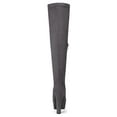 thumbnail image 4 of BLISSFUL STEP Women's Boot Platform Block Heel Over Knee Boots Gray 7.5, 4 of 7