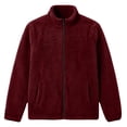thumbnail image 2 of Chiccall Mens Fleece Jackets Winter Fuzzy Warm Thermal Full Zip Jacket Stand Collar Long Sleeve Coats with Pockets, 2 of 5
