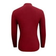thumbnail image 4 of Itsame Knitted Sweater Women Long Sleeves Sweatershirt Crew Neck Solid Color Button Sweatshirts Wine Size S, 4 of 4