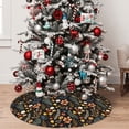 thumbnail image 5 of Pofeuu Autumn Floral Print Christmas Tree Skirt, Merry Christmas Skirt Xmas Tree Ornaments for Xmas Holiday Party Decorations-48", 5 of 7