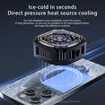 thumbnail image 4 of Phone Cooler, RGB Phone Cooling Fan Portable Lightweight Mobile Phone Cooling Fan, Phone Radiator with Temperature Display for Mobile Gaming,Tiktok Live Streaming, 4 of 23