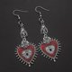 thumbnail image 5 of Pendientes colgantes góticos de cruz oculta Diablo con personalidad, rosa y corazón, estilo retro., 5 of 5