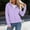 Purple, variant on Snorda Jackets for Women Full Zip Long Sleeve Sun Protection Hooded Jacket With Zipper Pockets Casual Solid Color Loose Fits Lightweight Comfy Jackets for Fall Daily Outing Wear