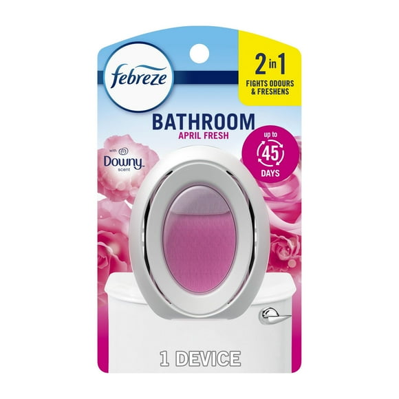 Febreze Bathroom Air Freshener, Odor-Fighting, Downy April Fresh Scent, 7.5ML