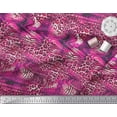 thumbnail image 2 of Soimoi Pink Cotton Voile Fabric Leopard & Tiger Animal Skin Decor Fabric Printed Yard 58 Inch Wide, 2 of 3