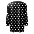 thumbnail image 4 of LISTHA 3/4 Sleeve Womens Tops Polka Dot Casual Shirts Crew Neck Trendy Going Out Blouses Loose Plus Size Tunic Tops Black 3XL, 4 of 5