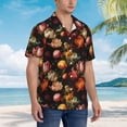 thumbnail image 5 of Daiia Colorful Tulips Hawaiian Shirt for Men Gentle Cotton Regular Short Sleeve Casual-X-Large, 5 of 9