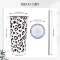 thumbnail image 3 of Pink Leopard Tumbler 20oz Animal Skin Stainless Steel Insulated Tumblers with Lid and Straw Leopard Print Travel Coffee Mug Tea Wine Cups Water Bottle Gifts for Women Leopard Lovers, 3 of 6