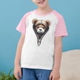 thumbnail image 2 of Feancey T-Shirts Graphiques pour Enfant Mignons Imprimés 3D Col Rond Hauts Raglan Manches Courtes T-Shirt Décontracté Tout-Petits Garçons Filles T-Shirts Cadeaux Fantaisie Rose 13 Ans, 2 of 9