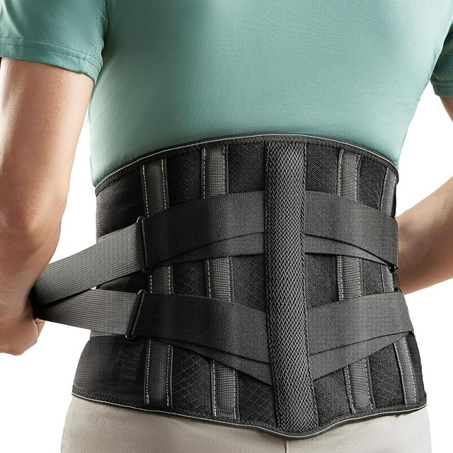 Faja lumbar para aliviar el dolor lumbar en hombres y mujeres, faja lumbar transpirable con almohadilla de soporte lumbar 3D