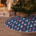 thumbnail image 5 of Bingfone Christmas Tree Skirt Mat Christmas Decoration Interior 30" -Cartoon Lighthouse, 5 of 6