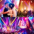 thumbnail image 3 of 150W Moving Head DJ Light Rotating 16-Facet Prism Stage Lights with 8 GOBOs and 8 Colors 14CH DMX512 with Rainbow Effect and Halo Strip Built-in Multiple Running Programs, 3 of 5