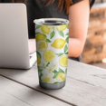 thumbnail image 4 of 20 Oz Lemon Coffee Tumbler Double Wall Insulated Stainless Steel Water Bottle | Metal Reusable Thermoses Flask with Cup Cap | Leak & Sweat Proof with Anti-Dust Lid, 4 of 7