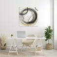 thumbnail image 3 of Stupell Industries Neutral Concentric Circles Abstract Painting Gallery Wrapped Canvas Art Print Wall Art, 36 x 36, 3 of 8