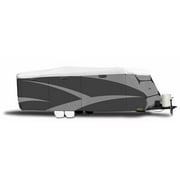 ADCO Travel Trailer Designer Series Tyvek Plus Wind RV Cover, Grey Polypropylene/White Tyvek