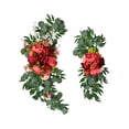 thumbnail image 1 of Kit de flores artificiales Yuarrent guirnaldas peonía realista decoración de pared Rojo 80cm, 1 of 6