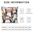 thumbnail image 5 of Sheronv Penguins Hats Scarfs Theme Decorative Throw Pillow Cover - Winter Printed Home Cushion for Couch Bed Sofa, 1PC 18x18in, 5 of 5