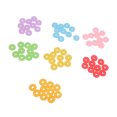 thumbnail image 4 of Adorno De Donut, Dije Multifuncional De Donuts, 7 Colores, Juego De 70 Piezas Para Estuches De Lápices, 4 of 7