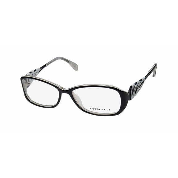 NEW KOALI 6920K WOMENS/LADIES DESIGNER FULL-RIM BLACK / WHITE FRAME DEMO LENSES 53-15-135 EYEGLASSES/EYEWEAR