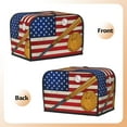 thumbnail image 3 of Yiaed American Flag And Baseball Print Two Slice Bread Machine Cover, Universal Size Kitchen Appliance Cover for Bread Machine,Bread Machine Cover, 3 of 7