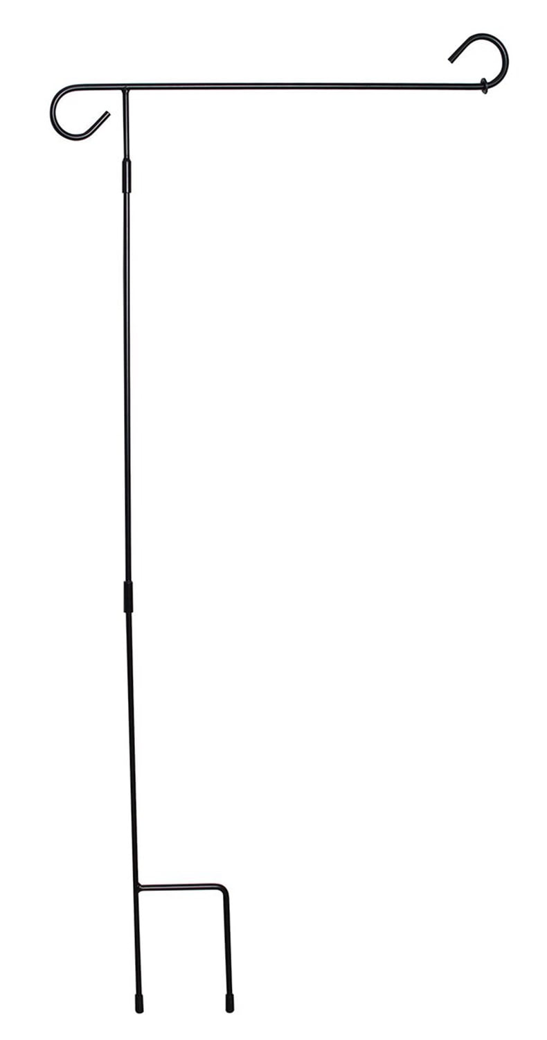 Garsum Garden Flag Stand Banner Flagpole Iron Stand-Holder-Pole Holds Flags up to 12.5 in Width for Outdoor Lawn