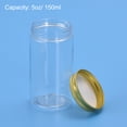 thumbnail image 4 of Uxcell 5oz/ 150ml Round Plastic Jars with Golden Aluminum Screw Top Lid 12Pack, 4 of 5