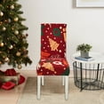 thumbnail image 4 of Chmadoxn Christmas Chair Covers, Christmas Dining Chair Covers, Stretch Xmas Chair Slipcovers Seat Protector, Washable Kitchen Chair Covers for Dining Room, Christmas Decorations, Holiday Party, 4 of 6