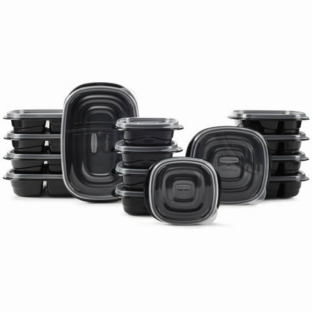 Rubbermaid TakeAlongs Meal Prep Food Storage Containers with Divided Base, 30 Pieces Value Pack