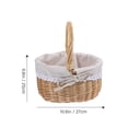 thumbnail image 2 of WRISTBIQUE 1Ud Cesta Tejida De Rattan Con De Tela Para Guardar Postres Y Snacks, 2 of 6