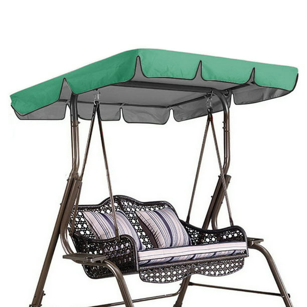Deluxe Outdoor Swing Chair Canopy Top Cover Replacement Porch For Patio Yard Seat Cushion Com - Patio Swing Canopy Replacement Blue