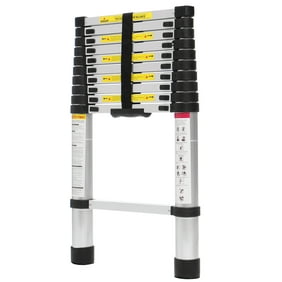 Kadell 16.5Ft/12.5Ft/10.5ft Aluminum Telescoping Ladder, Non-Slip Ladder Lightweight Multi-Use Retractable Foldable Extension Step Loft /Attic Ladder, 330lbs Load Capacity