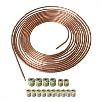 Copper Nickel Brake Line Tubing Kit 3/16 OD 25 Foot Coil Roll all Size Fittings