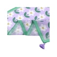 thumbnail image 5 of INSPIRE CHIC Women's Floral Printed Square Scarves, 23.6X23.6" Flowers Tassel Gauze Headscarf Neckerchief Purple Green Heart Flower, 5 of 6