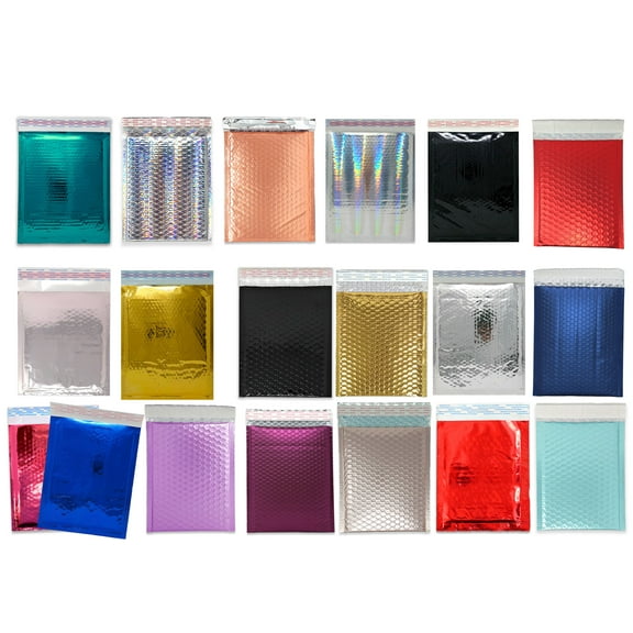6x10" Metallic Bubble Mailers, Quality Self Sealing Padded 6.5x9 Inch Sealing Mailing Shipping Envelopes