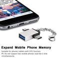 thumbnail image 3 of 2PCS OTG Adapter with Chain, USB 3.0 to Micro USB Type C Adapter, Aluminium Alloy Shell, Fast Data Transfer, OTG Converter, for, 3 of 8