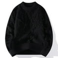 thumbnail image 3 of Lopecy-Sta Mens Sweaters Pullover Patchwork Tassels Sweater Long Sleeves Loose O-Neck Pullover Winter Men's Tops Streetwear, 3 of 8