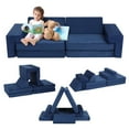 thumbnail image 1 of Yeshouse Sofá modular de espuma de alta densidad para niños, juego seccional de 8 piezas con fundas extraíbles, convertible, ideal para sala de juegos o dormitorio, 1 of 8
