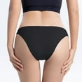 thumbnail image 4 of RANJIE Lingerie for Women Breathable Cotton Wrap Hip Comfortable Girly Bikini Thin Belt Triangle Briefs Underwear Soft Women's Panties,Black, 4 of 5