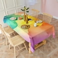 thumbnail image 3 of Colorful Tie Dye Stain Pattern Rectangle Tablecloth 60"x102",Waterproof Polyester Rectangle Table Cloth, Wipeable Spillproof Polyester Tablecloth for Dining, Camping, Indoor and Outdoor, 3 of 6