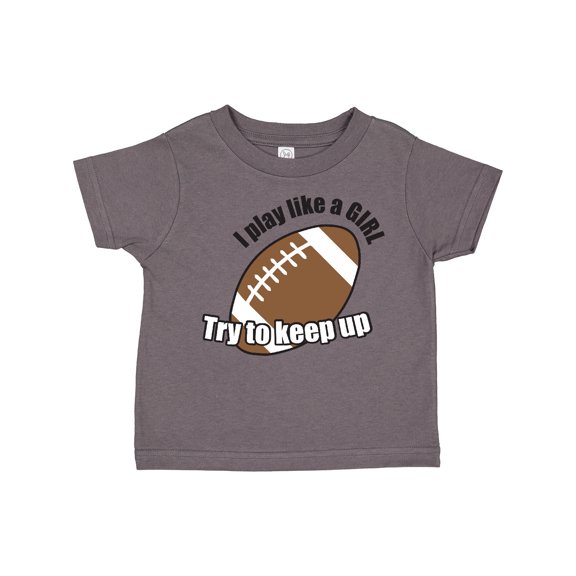 Inktastic Football Like a Girl Girls Toddler T-Shirt