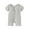Gray, variant on Plebaso Baby Girls Boys Clothes Solid Color Short Sleeve Stripe Zipper Romper Newborn Summer Clothes