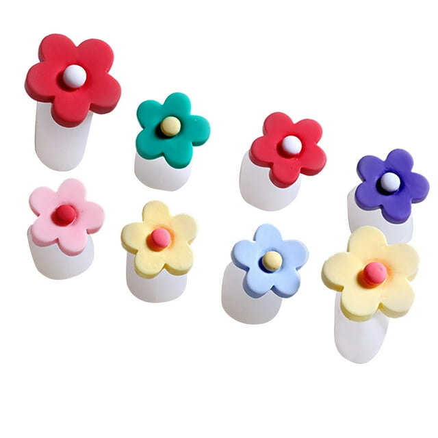 8PCS Toe Separator Set Soft Silicone Toe Spacer Nail Art Tool for Nail Polish