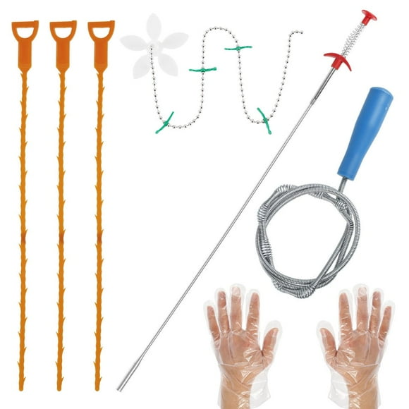 MesaSe Drain Clog Remover Sink Cleaner Hair Removal Tool Drain Auger Hair Catcher Auger Cleaning Tools Clogged Drains Dredge Pipe Sewers for Kitchen Bathroom Tub Toilet