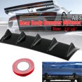 thumbnail image 1 of Car Rear Diffuser Fin Style Black ABS Plastic Splitter Spoiler Valance Under Lip, 1 of 4