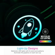 MEE audio KidJamz KJ55 Safe Listening USB-C Kids Headphones with LED Lights for Boys and Girls / Students / School / Library / Classroom (Blue)